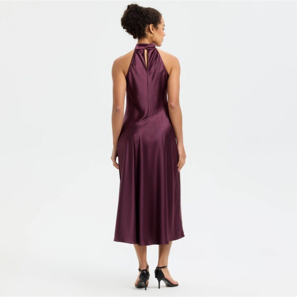 Women's A New Day Midi A-Line Sleeveless Dress Wine Red Medium - Picture 2 of 10